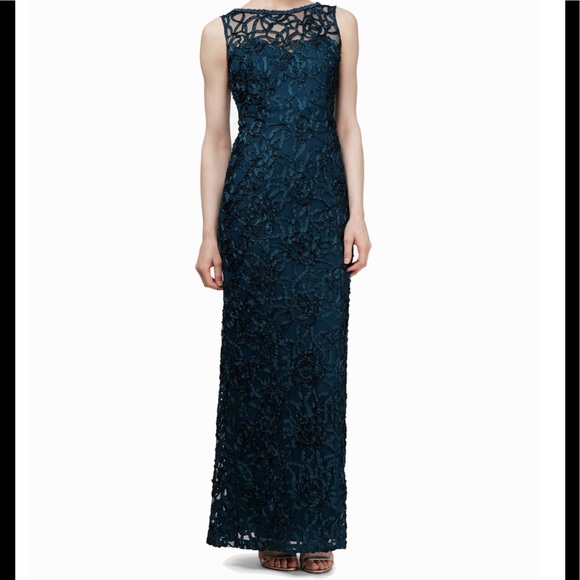 SLNY Dresses & Skirts - Formal Dress Size 10 Teal Blue Beaded Prom SLNY